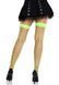Панчохи у велику сітку Leg Avenue Fence Net Thigh Highs Neon Green, one size
