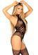 Кружевный бодистокинг с открытым доступом Leg Avenue High neck lace bodystocking One size Black
