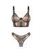 Комплект Obsessive Soranna top & crotchless thong S/M, Черный