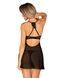 Пеньюар та трусики Obsessive Latinesa babydoll & thong XL/2XL чорний