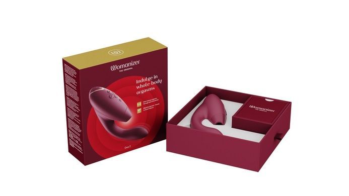 Вакуумний стимулятор Womanizer Duo 2 Bordeaux SO8755 фото