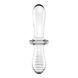 Двухсторонний стеклянный дилдо Satisfyer Double Crystal Transparent SO8784 фото 2