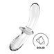 Двухсторонний стеклянный дилдо Satisfyer Double Crystal Transparent SO8784 фото 1