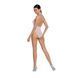 Бодістокінг з декольте Passion BS088 white, імітація корсетної шнурівки One size