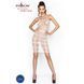 Бодістокінг Passion BS033 white, сукня-сітка на бретелях, прозора S/M/L