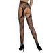 Эротические колготки-бодистокинг Passion ECO S001 black, с доступом, декор бабочки, подвязки