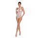 Бодістокінг з декольте Passion BS088 white, імітація корсетної шнурівки One size