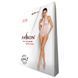 Бодістокінг з декольте Passion BS088 white, імітація корсетної шнурівки One size