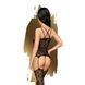 Бодістокінг Penthouse Magical Mistress S/L Black, відкритий доступ, квітковий декор, імітація панчіх