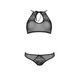 Комплект: бра, трусики з ажурним декором та відкритим кроком Passion URSULA SET XXL/XXXL, black