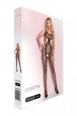 Бодистокинг из ажурной сетки с вырезами по бокам и доступом Casmir CA002 черный One size