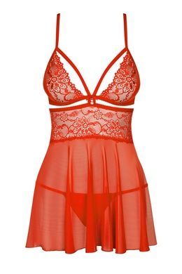 Бебі-дол Obsessive 838-BAB-3 babydoll & thong red 2XL/3XL