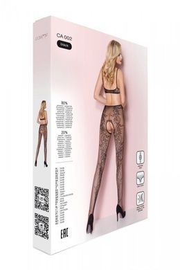 Бодистокинг из ажурной сетки с вырезами по бокам и доступом Casmir CA002 черный One size