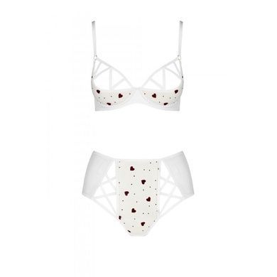 Эротический комплект с рисунком Passion LOVELIA BIKINI L/XL, white
