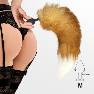 Анальна пробка з хвостом Art of Sex size M Red fox SO6188 фото
