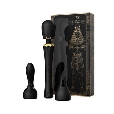 Вибромассажер с насадками Zalo Kyro Wand Obsidian Black SO6651 фото
