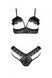 Еротичний комплект Passion DOLLY SET, S/M, black, з відкритими чашками