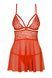 Бебі-дол Obsessive 838-BAB-3 babydoll & thong red 2XL/3XL