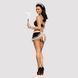 Атласний еротичний костюм покоївки Obsessive Maid set S/M, black, 5 предметів
