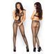 Бодістокінг Passion BS004 black, комбінезон, імітація ліфа і колгот S/M/L