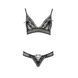 Комплект білизни Passion ERZA SET XXL/XXXL, black, ліф і трусики