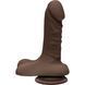 Фаллоимитатор Doc Johnson The Super D 6 Inch With Balls ULTRASKYN Chocolate, диаметр 3,8 см SO3497 фото 1
