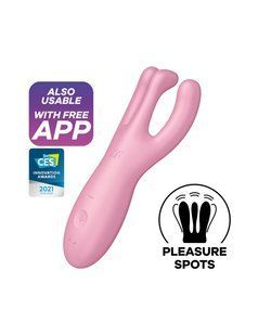 Кліторальний смарт вібратор Satisfyer Threesome 4 Pink SO6082 фото