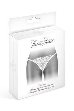 Мереживні жіночі трусики-стрінги з перлинами Fashion Secret VENUSINA S, M, L білі