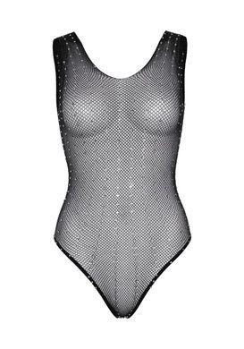 Leg Avenue Rhinestone fishnet bodysuit OS Black