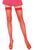 Панчохи-сітка Leg Avenue Nylon Fishnet Thigh Highs One size, Red, дрібна сітка