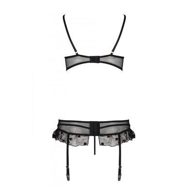 Сексуальный комплект с поясом для чулок Passion LOVELIA SET L/XL, black