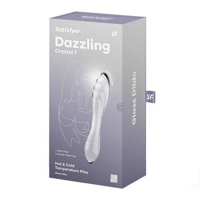Двухсторонний стеклянный дилдо Satisfyer Dazzling Crystal 1 Transparent SO8785 фото