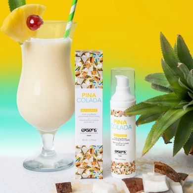Масажна олія EXSENS Pina Colada 50мл розігріває SO2360 фото