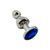 Анальная пробка Wooomy Lollypop Double Ball Metal Plug Blue M SO7422 фото