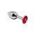 Анальная пробка Alive Mini Metal Butt Plug Red S SO6010 фото