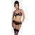Сексуальный комплект с поясом для чулок Passion LOVELIA SET L/XL, black