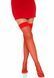Панчохи-сітка Leg Avenue Nylon Fishnet Thigh Highs One size, Red, дрібна сітка