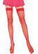Панчохи-сітка Leg Avenue Nylon Fishnet Thigh Highs One size, Red, дрібна сітка