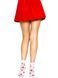 Носки женские с клубничным принтом Leg Avenue Strawberry ruffle top anklets One size, кружевные манж