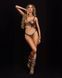 Комплект Obsessive Soranna top & crotchless thong 2XL/3XL, Черный