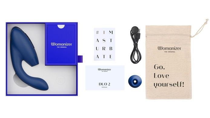 Кліторальний стимулятор Womanizer Duo 2 Blueberry SO8756 фото