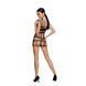 Бодістокінг-сукня Passion BS089 black, міні, плетіння у вигляді павутини One size