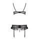Сексуальный комплект с поясом для чулок Passion LOVELIA SET L/XL, black