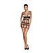 Бодістокінг-сукня Passion BS089 black, міні, плетіння у вигляді павутини One size