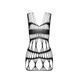 Бодістокінг-сукня Passion BS089 black, міні, плетіння у вигляді павутини One size