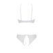 Комплект: бра, трусики с ажурным декором и открытым шагом URSULA SET L/XL, white