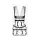 Бодістокінг-сукня Passion BS089 black, міні, плетіння у вигляді павутини One size