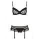 Сексуальный комплект с поясом для чулок Passion LOVELIA SET L/XL, black