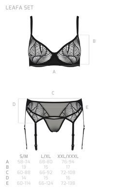 Комплект Passion LEAFA SET black XXL/XXXL - ECO Passion