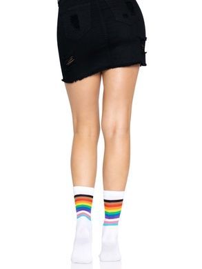 Шкарпетки жіночі в смужку Leg Avenue Pride crew socks Rainbow, 37&ndash;43 розмір